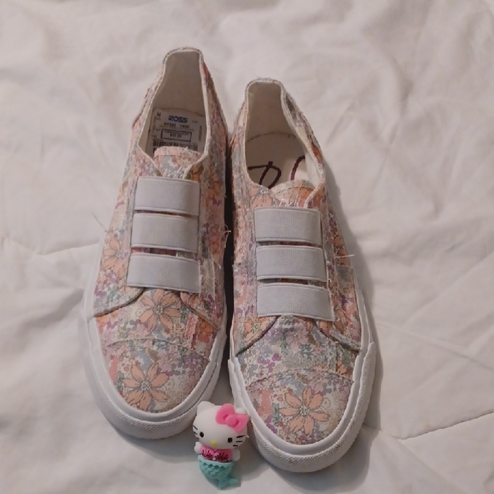 Blowfish Pink and White Sneakers with  Straps